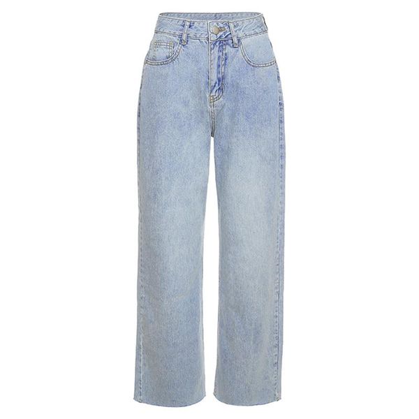 women's jeans summer autumn girls long jeans, ladies fashionable solid color high waist loose straight-leg trousers casual denim pants, Blue
women's jeans summer autumn girls long jeans, ladies fashionable solid color high waist loose straight-leg trousers casual denim pants, Blue