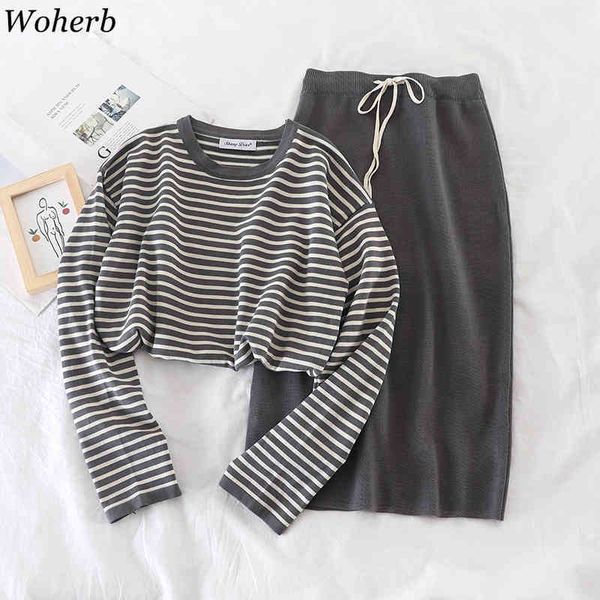 skirts suit women korean chic two piece striped knitwear high waist pencil skirt tracksuit autumn outwear 210422, White
skirts suit women korean chic two piece striped knitwear high waist pencil skirt tracksuit autumn outwear 210422, White