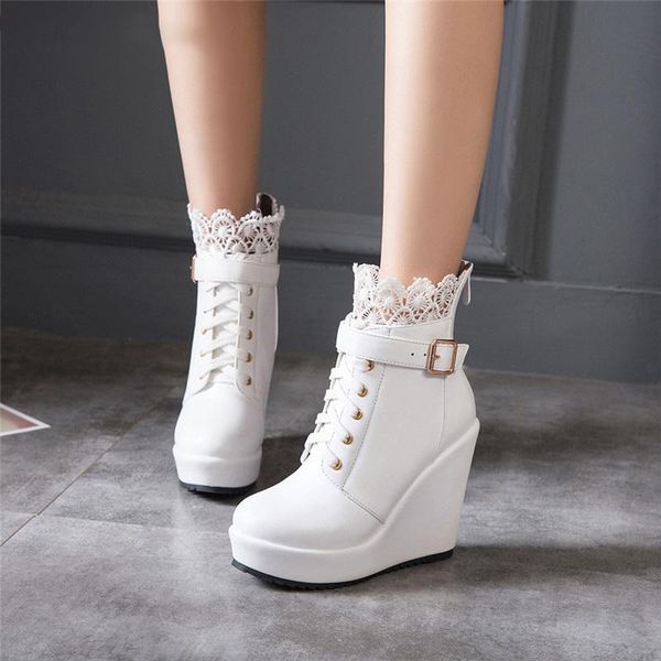 boots winter buckle super high wedges platform ankle for women lace up white black heel ladies shoes bootie wedge
boots winter buckle super high wedges platform ankle for women lace up white black heel ladies shoes bootie wedge