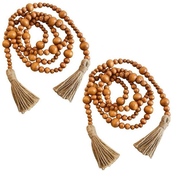 other 2 pieces wood beaded garland with rustic tassels, jute summer country style home tiered tray decor (88.6 inch)
other 2 pieces wood beaded garland with rustic tassels, jute summer country style home tiered tray decor (88.6 inch)