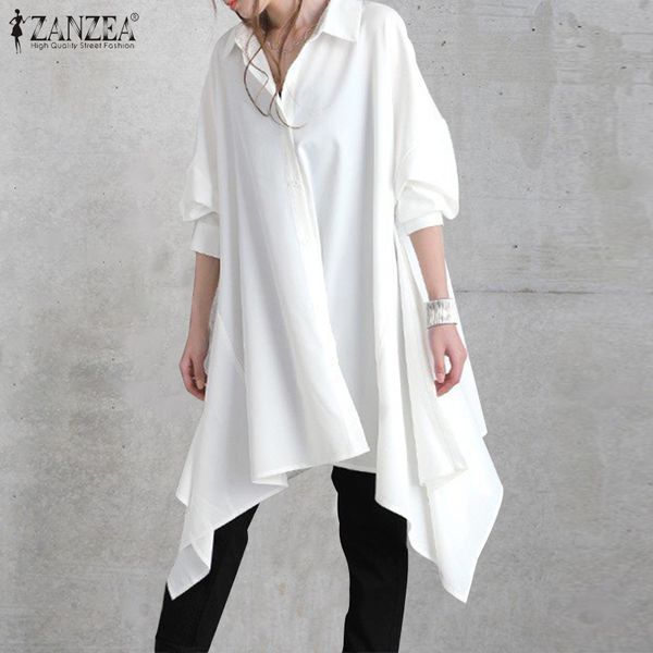 blouses stylish asymmetrical shirts women's spring blouses 2021 casual long sleeve button blusas female lapel tunic plus size 5xl, White
blouses stylish asymmetrical shirts women's spring blouses 2021 casual long sleeve button blusas female lapel tunic plus size 5xl, White