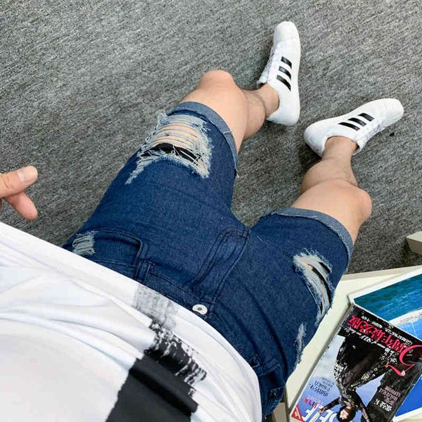 jean men's thin breeches from the summer holes teen shorts hip hop personality fashions dark black r15x, Blue
jean men's thin breeches from the summer holes teen shorts hip hop personality fashions dark black r15x, Blue