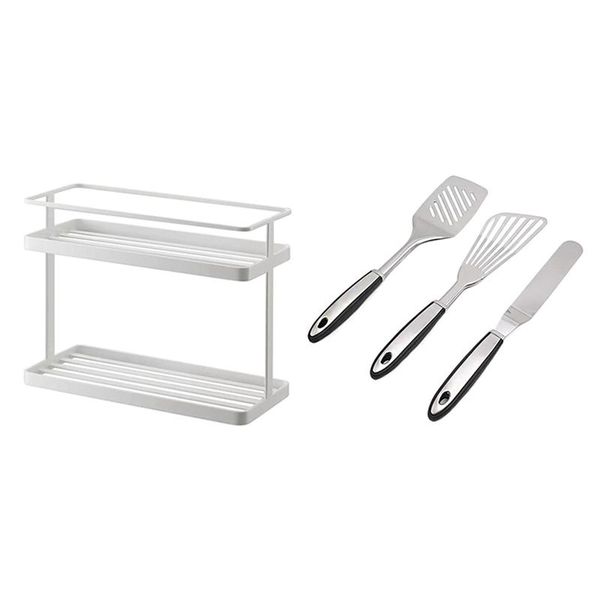 dinnerware sets 1 pcs 2-layers stainless steel storage rack spice condiment basket & 3 spatula set
dinnerware sets 1 pcs 2-layers stainless steel storage rack spice condiment basket & 3 spatula set