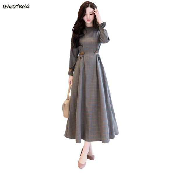 casual dresses 2021 grid dress female plus size spring autumn for women lantern sleeve slim long leisure vestidos b0033, Black;gray
casual dresses 2021 grid dress female plus size spring autumn for women lantern sleeve slim long leisure vestidos b0033, Black;gray