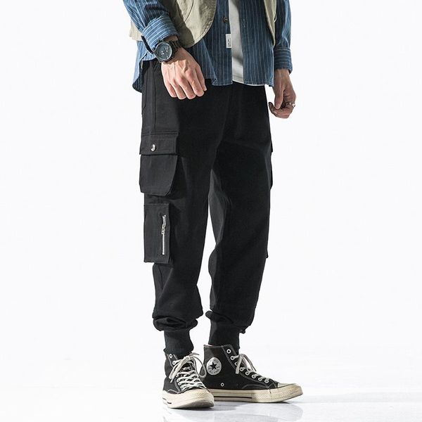men's cargo pants cotton joggers casual drawstring for men streetwear loose man trouser trendy tie feet fashion, Black
men's cargo pants cotton joggers casual drawstring for men streetwear loose man trouser trendy tie feet fashion, Black
