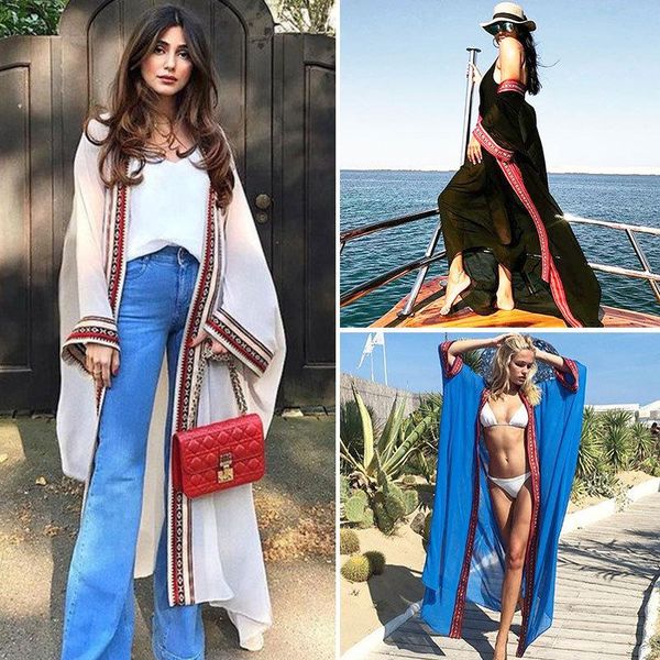 women's swimwear 2021 beachwear chiffon perspective embroidery cardigan swimsuit kimono corset beach sunscreen blouse, White;black
women's swimwear 2021 beachwear chiffon perspective embroidery cardigan swimsuit kimono corset beach sunscreen blouse, White;black