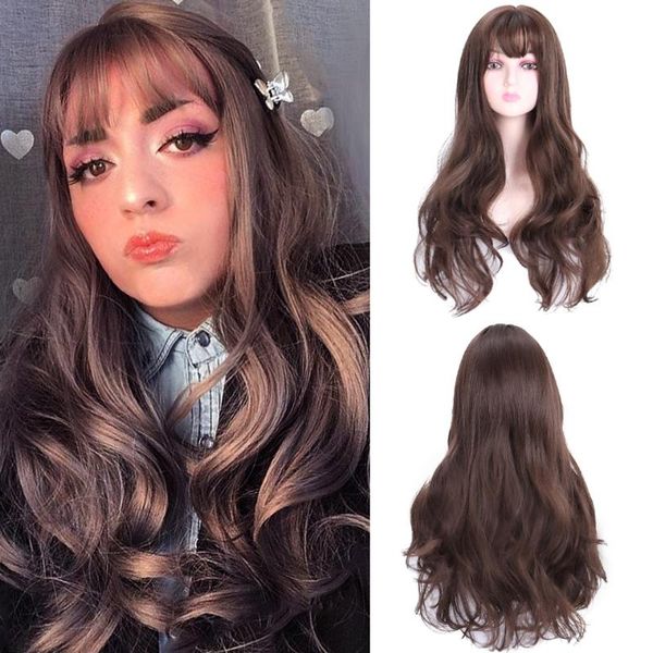 synthetic wigs houyan long wavy curly hair female wig black bangs
synthetic wigs houyan long wavy curly hair female wig black bangs