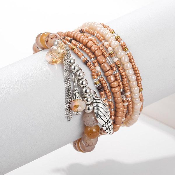 charm bracelets 8 pcs/lot multilayer metal conch tassel pendant natural stone beads set for women handmade friend gift, Golden;silver
charm bracelets 8 pcs/lot multilayer metal conch tassel pendant natural stone beads set for women handmade friend gift, Golden;silver