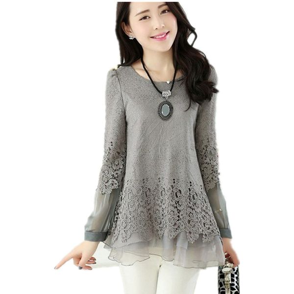 women's knits long crochet lace ruffle blouse sleeve tunics plus size ladies black white shirt female loose
women's knits long crochet lace ruffle blouse sleeve tunics plus size ladies black white shirt female loose