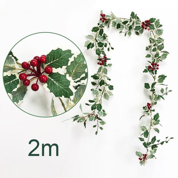 decorative flowers & wreaths 2m artificial christmas leaf red fruit plant ornaments xmas tree hanging decor
decorative flowers & wreaths 2m artificial christmas leaf red fruit plant ornaments xmas tree hanging decor