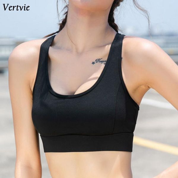 women breathable mesh sport yoga bra shockproof padded athletic gym running seamless fitness vest clothing, White;black
women breathable mesh sport yoga bra shockproof padded athletic gym running seamless fitness vest clothing, White;black