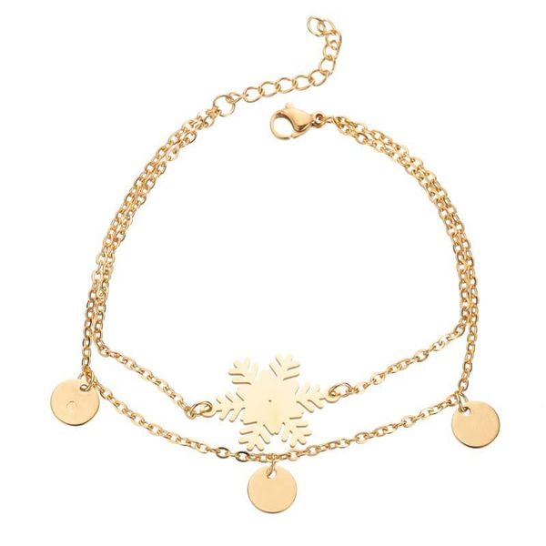 korean fashion woman mori's fresh snowflake stainless steel double-layer bracelet hand jewelry link, chain, Black
korean fashion woman mori's fresh snowflake stainless steel double-layer bracelet hand jewelry link, chain, Black