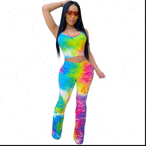 women tracksuits tie dye two piece set summer festival clothing 2 crop and stacked pants matching sets club, Gray
women tracksuits tie dye two piece set summer festival clothing 2 crop and stacked pants matching sets club, Gray
