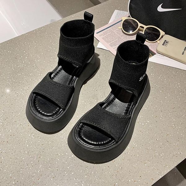 sandals women 2021 summer white wedges fashion open toe platform rome female knitted thick sole short tube boots, Black
sandals women 2021 summer white wedges fashion open toe platform rome female knitted thick sole short tube boots, Black