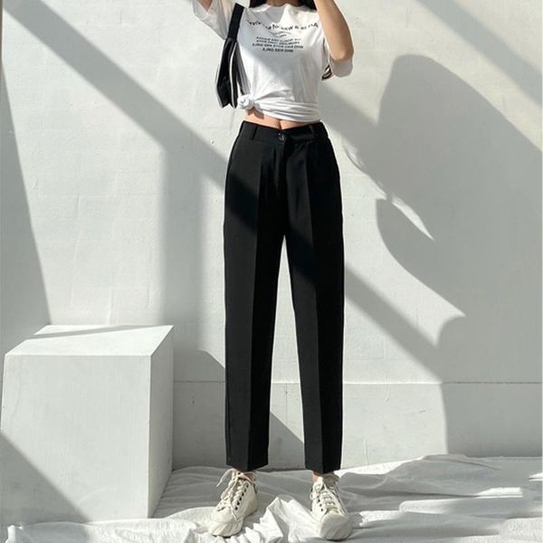 women's pants & capris cgc 2021 autumn high waist for women casual straight wide leg loose zaraing female harajuku solid trousers, Black;white
women's pants & capris cgc 2021 autumn high waist for women casual straight wide leg loose zaraing female harajuku solid trousers, Black;white