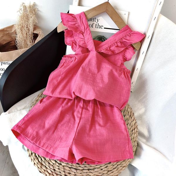 summer girls clothing sets korean vest sling button +shorts 2pcs baby kids clothes suit children clothing, White
summer girls clothing sets korean vest sling button +shorts 2pcs baby kids clothes suit children clothing, White