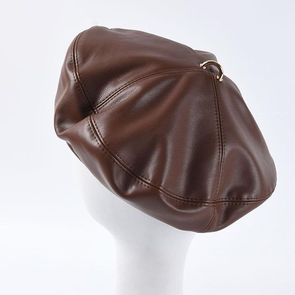 berets hoop soft leather solid color beret foldable fashion painter hat casual autumn winter warm retro wedding designer, Blue;gray
berets hoop soft leather solid color beret foldable fashion painter hat casual autumn winter warm retro wedding designer, Blue;gray