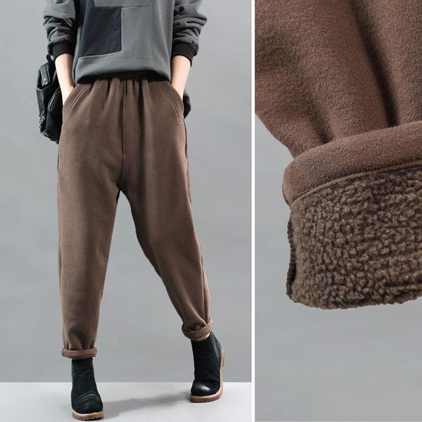 women's pants & capris plus velvet trousers female casual winter keep warm fashion loose high waist thicken harem sweatpants, Black;white
women's pants & capris plus velvet trousers female casual winter keep warm fashion loose high waist thicken harem sweatpants, Black;white