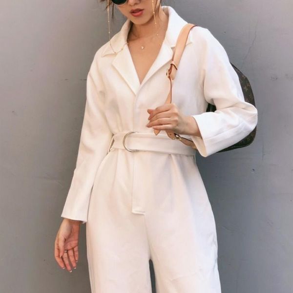 women's jumpsuits & rompers brand runway women woolen blends elegant high waist sashes full length jumpsuit female white loose one piec, Black;white
women's jumpsuits & rompers brand runway women woolen blends elegant high waist sashes full length jumpsuit female white loose one piec, Black;white