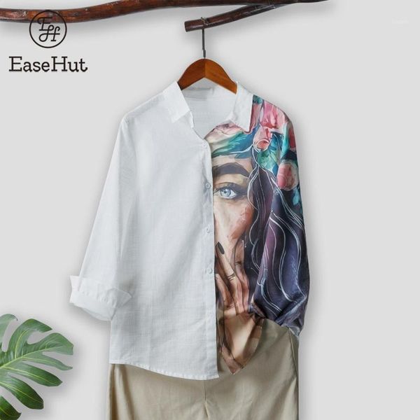 vintage women blouse print splicing long sleeve turn-down collar button down shirt loos female watercolors women's blouses & shirts, White
vintage women blouse print splicing long sleeve turn-down collar button down shirt loos female watercolors women's blouses & shirts, White