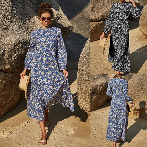 ins foreign trade fashion vintage floral dress long sleeve spring and autumn waist slimming temperament mid-length large swing skirt womens, White;black
ins foreign trade fashion vintage floral dress long sleeve spring and autumn waist slimming temperament mid-length large swing skirt womens, White;black