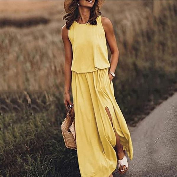 casual dresses 2021 summer long dress vintage boho solid color maxi women elegant halter o neck sleeveless party, Black;gray
casual dresses 2021 summer long dress vintage boho solid color maxi women elegant halter o neck sleeveless party, Black;gray
