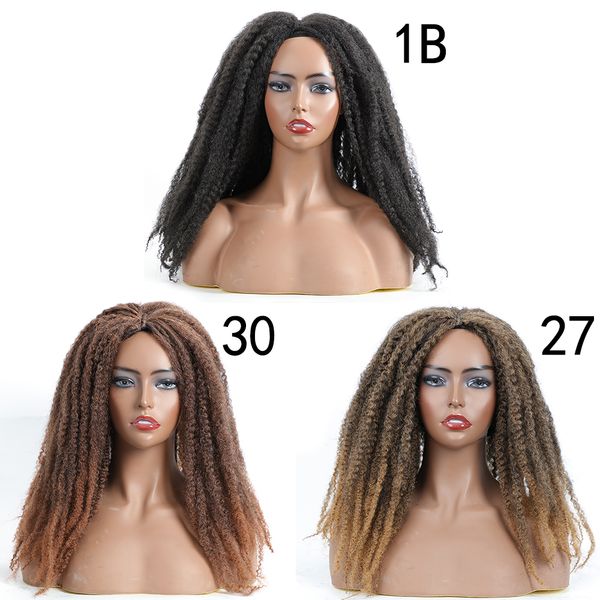 short hair afro kinky curly wigs with bangs for black women african synthetic ombre glueless wigs high temperature 18
short hair afro kinky curly wigs with bangs for black women african synthetic ombre glueless wigs high temperature 18