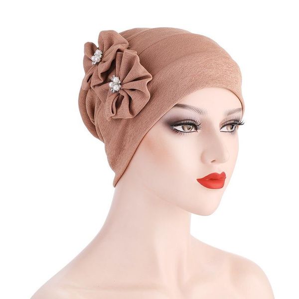 beanie/skull caps bonnets for women solid-color polyester cotton headscarf hat side pearl flower manufacturers direct supply, Blue;gray
beanie/skull caps bonnets for women solid-color polyester cotton headscarf hat side pearl flower manufacturers direct supply, Blue;gray