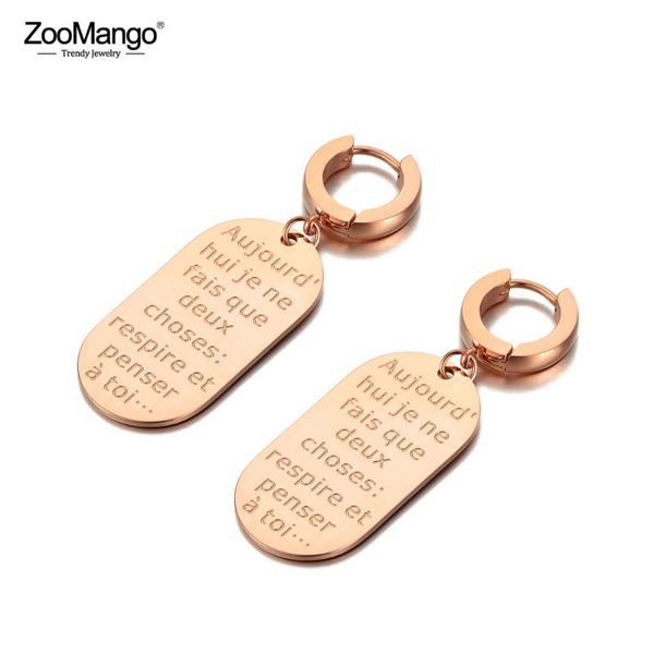 hoop & huggie zoomango creative rose gold geometric tag earrings stainless steel trendy letter charm jewelry for women ze20132, Golden;silver
hoop & huggie zoomango creative rose gold geometric tag earrings stainless steel trendy letter charm jewelry for women ze20132, Golden;silver