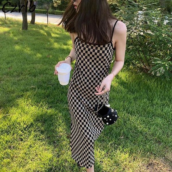 casual dresses sleeveless women checkerboard design straight backless ins female clothes vestido spaghetti strap arrival bf, Black;gray
casual dresses sleeveless women checkerboard design straight backless ins female clothes vestido spaghetti strap arrival bf, Black;gray