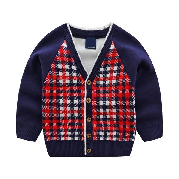 cardigan kids sweater children boys b autumn winter plaid double checked knitted coat toddler jacket outerwear clothes, Blue
cardigan kids sweater children boys b autumn winter plaid double checked knitted coat toddler jacket outerwear clothes, Blue