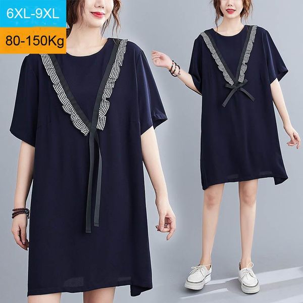 casual dresses 150kg plus size women's summer loose short-sleeve dress bust 146cm 6xl 7xl 8xl 9xl sweet slim a-line navy, Black;gray
casual dresses 150kg plus size women's summer loose short-sleeve dress bust 146cm 6xl 7xl 8xl 9xl sweet slim a-line navy, Black;gray