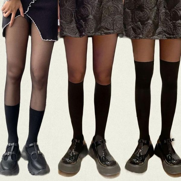 socks & hosiery unique personality cool harajuku solid color women pantyhose korean style stitching tights fake knee stockings, Black;white
socks & hosiery unique personality cool harajuku solid color women pantyhose korean style stitching tights fake knee stockings, Black;white