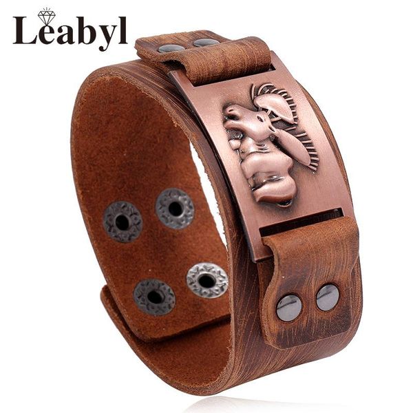 tennis leabyl classic cattle rivet vintage leather bracelet for mens casual jewelry wide brown strap punk, Golden;silver
tennis leabyl classic cattle rivet vintage leather bracelet for mens casual jewelry wide brown strap punk, Golden;silver