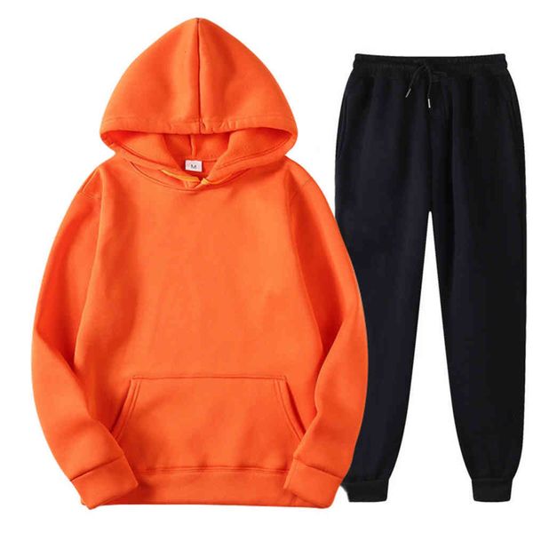 hoodies sweatshirts new fashion casual hooded solid color pullover suit men's and women's sports two-piece set, Black
hoodies sweatshirts new fashion casual hooded solid color pullover suit men's and women's sports two-piece set, Black