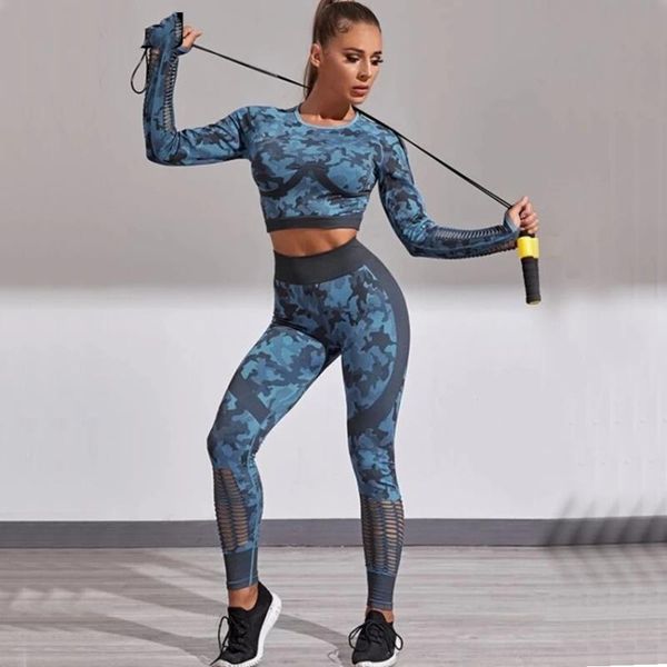 yoga outfit seamless camouflage set sport outfits women workout two 2 piece long sleeve crop leggings gym suit fitness
yoga outfit seamless camouflage set sport outfits women workout two 2 piece long sleeve crop leggings gym suit fitness