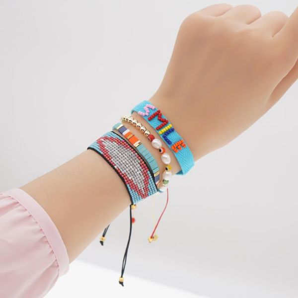 beaded, strands bohemian colorful tail miyuki bracelet for women charm pearl handmade woven adjustable seed bead bracelets female jewelry gi, Black
beaded, strands bohemian colorful tail miyuki bracelet for women charm pearl handmade woven adjustable seed bead bracelets female jewelry gi, Black