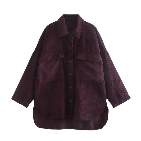women retro loose chest pocket shirt jacket female pure color simple lapel long sleeve coat chic 210520, Black;brown
women retro loose chest pocket shirt jacket female pure color simple lapel long sleeve coat chic 210520, Black;brown