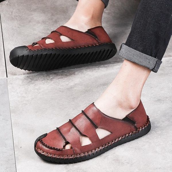 sandals summer casual shoes male ventilation shoe hollow out leather genuine beach 2021 trend, Black
sandals summer casual shoes male ventilation shoe hollow out leather genuine beach 2021 trend, Black