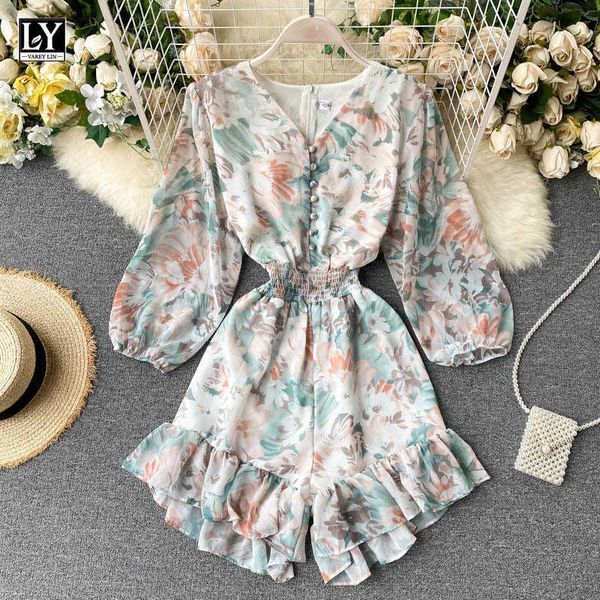 ly varey lin autumn women holiday print jumpsuits high waist v neck buttons ruffled hem sweet slim wide leg playsuits 210526, Black;white
ly varey lin autumn women holiday print jumpsuits high waist v neck buttons ruffled hem sweet slim wide leg playsuits 210526, Black;white
