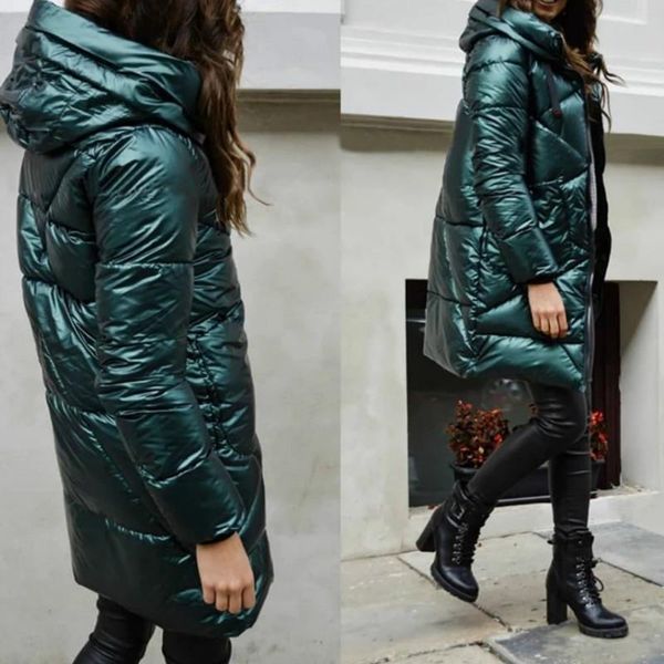 women's down & parkas women's winter hooded cotton jacket long-sleeved women flashion parka warm solid color slim long coat, Black
women's down & parkas women's winter hooded cotton jacket long-sleeved women flashion parka warm solid color slim long coat, Black