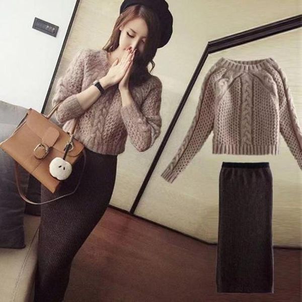 two piece dress 2021 autumn winter pattern women's fashion knitting set slim hook flower sweater+tight fitting skirt 2piece, White
two piece dress 2021 autumn winter pattern women's fashion knitting set slim hook flower sweater+tight fitting skirt 2piece, White