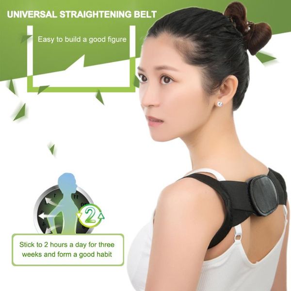 back support brace belt adjustable posture corrector clavicle spine shoulder lumbar correction for women men, Black;blue
back support brace belt adjustable posture corrector clavicle spine shoulder lumbar correction for women men, Black;blue