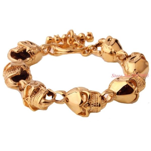 link, chain selling 316l stainless steel bracelet design punk skull for fashion skeleton jewelry, Black
link, chain selling 316l stainless steel bracelet design punk skull for fashion skeleton jewelry, Black