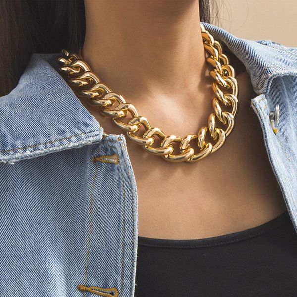 punk exaggerated chunky aluminium thick chain choker necklace women hiphop vintage geometric clavicle chocker jewelry chokers, Golden;silver
punk exaggerated chunky aluminium thick chain choker necklace women hiphop vintage geometric clavicle chocker jewelry chokers, Golden;silver