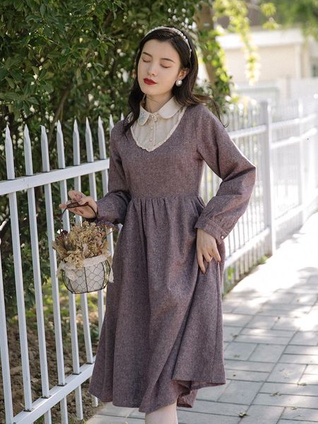 casual dresses sweetxue embroidered woolen dress retro cute kawaii lapel embroidery midi chic, Black;gray
casual dresses sweetxue embroidered woolen dress retro cute kawaii lapel embroidery midi chic, Black;gray