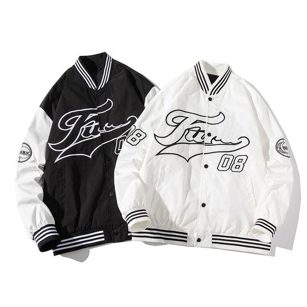 men's jackets streetwear baseball jacket men women varsity japanese letter embroidery patchwork spring autumn couples clothes, Black;brown
men's jackets streetwear baseball jacket men women varsity japanese letter embroidery patchwork spring autumn couples clothes, Black;brown
