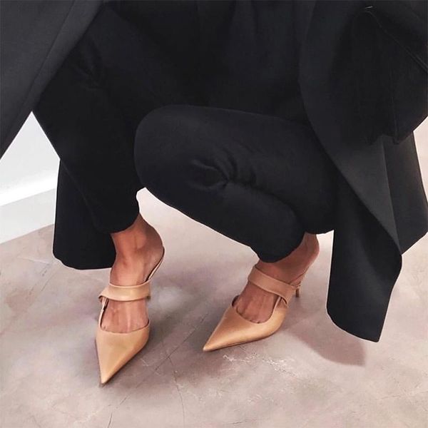 slippers women sandals pointed toe slip on thin high heels slides party pumps shoes woman wedding fashion mules, Black
slippers women sandals pointed toe slip on thin high heels slides party pumps shoes woman wedding fashion mules, Black