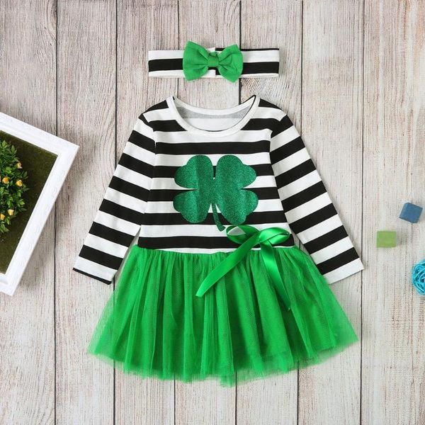 clothing sets two-piece bright fashion green toddler kid baby girl child long sleeve striped four-leaf st. patrick's day dress + headba, White
clothing sets two-piece bright fashion green toddler kid baby girl child long sleeve striped four-leaf st. patrick's day dress + headba, White