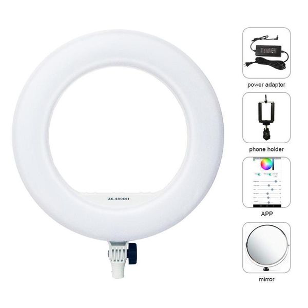 yidoblo ax-480dii ring light 18 inch bi-color lamp 2800k-9900k digital display 48w led selfie makeup flash heads
yidoblo ax-480dii ring light 18 inch bi-color lamp 2800k-9900k digital display 48w led selfie makeup flash heads